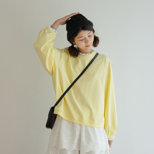 古苔日系套头搭配春天的显白卫衣