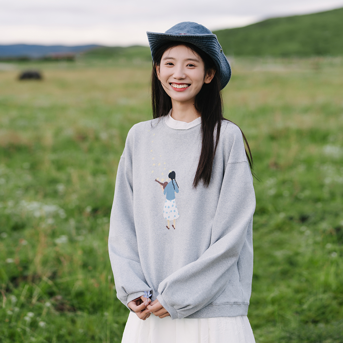 古苔原创插画印花卫衣超舒服手感
