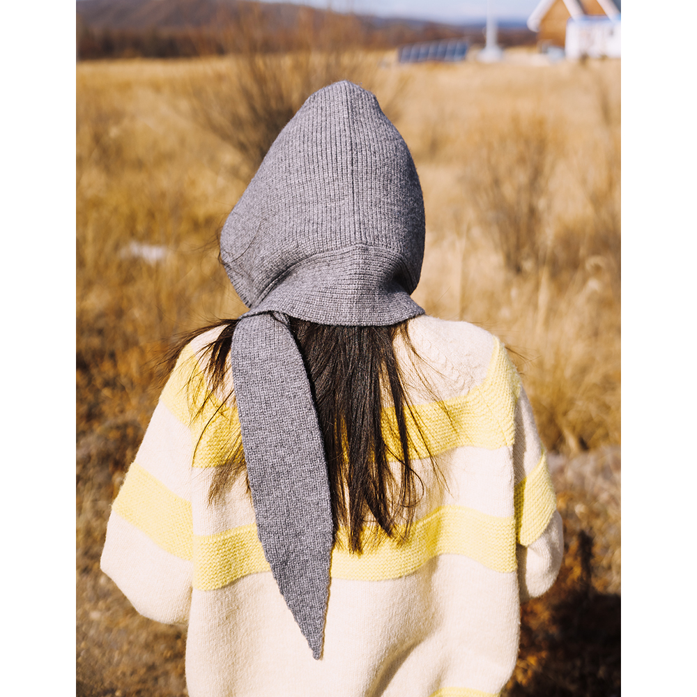 古苔围脖围巾一体显脸小针织帽子