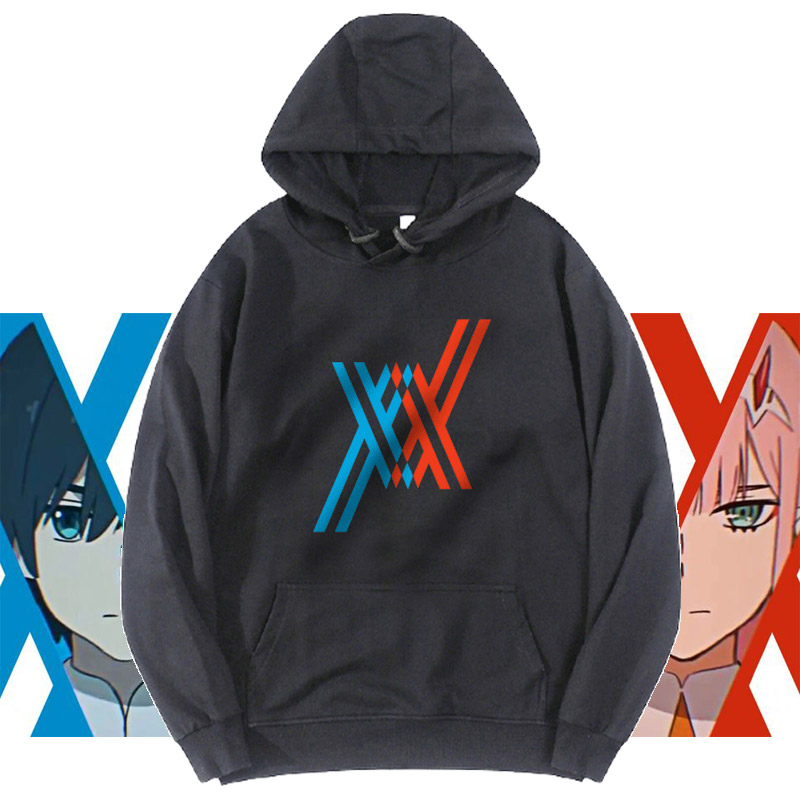 潮动漫周边美式简约连帽套头卫衣