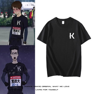 强风吹拂二次元t恤短袖夏季男款运动透气情侣装清濑灰二衣服cos服