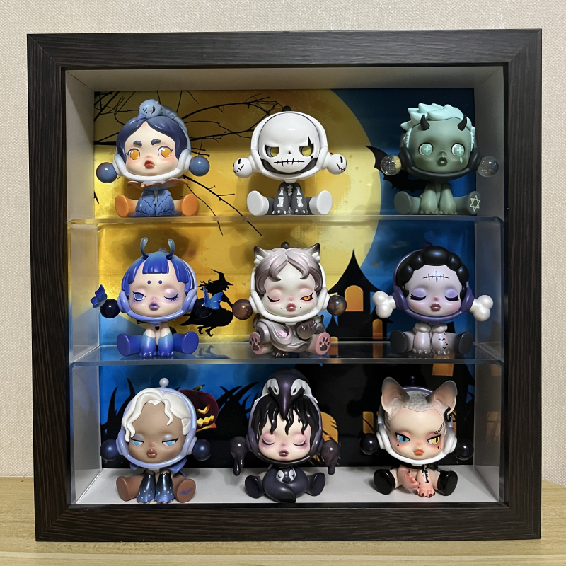 展示架板玻璃摆件sp盲盒收纳一相框中古双面代密林空