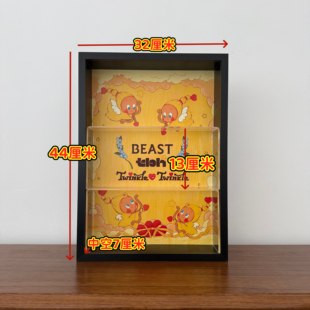 抽拉玻璃泡泡玛特星星人5代怦然星动盲盒收纳盒展示柜防尘框展示