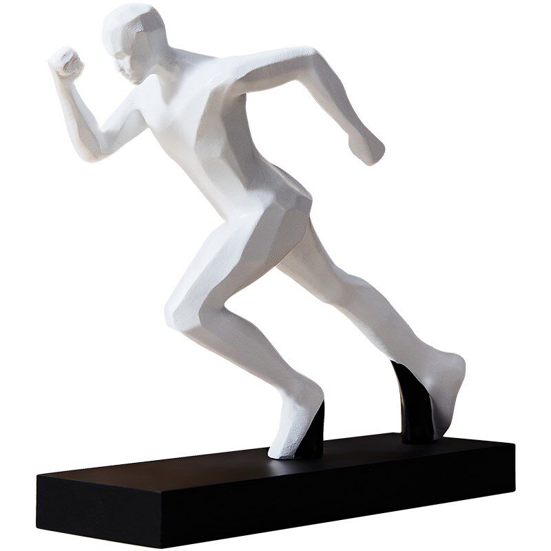 现代抽象运动人物摆件高端大气上档次老板办公室桌面Y装饰品高级