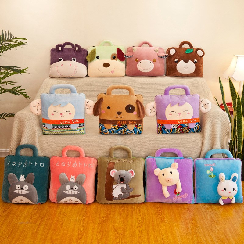 夏季两用抱枕被子加厚办公室折叠午睡枕头毯子二S合一沙发汽车靠