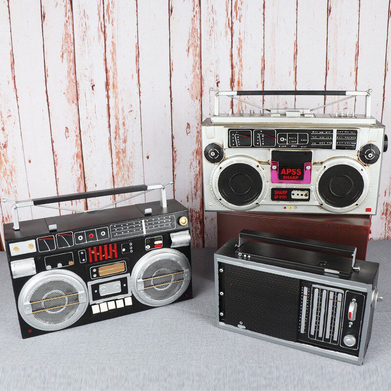 老式收音机收录机复m古磁带录音机模型橱窗装饰陈列道具工艺品摆