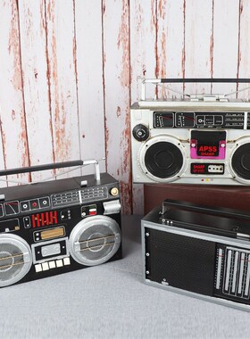 老式收音机收录机复m古磁带录音机模型橱窗装饰陈列道具工艺品摆