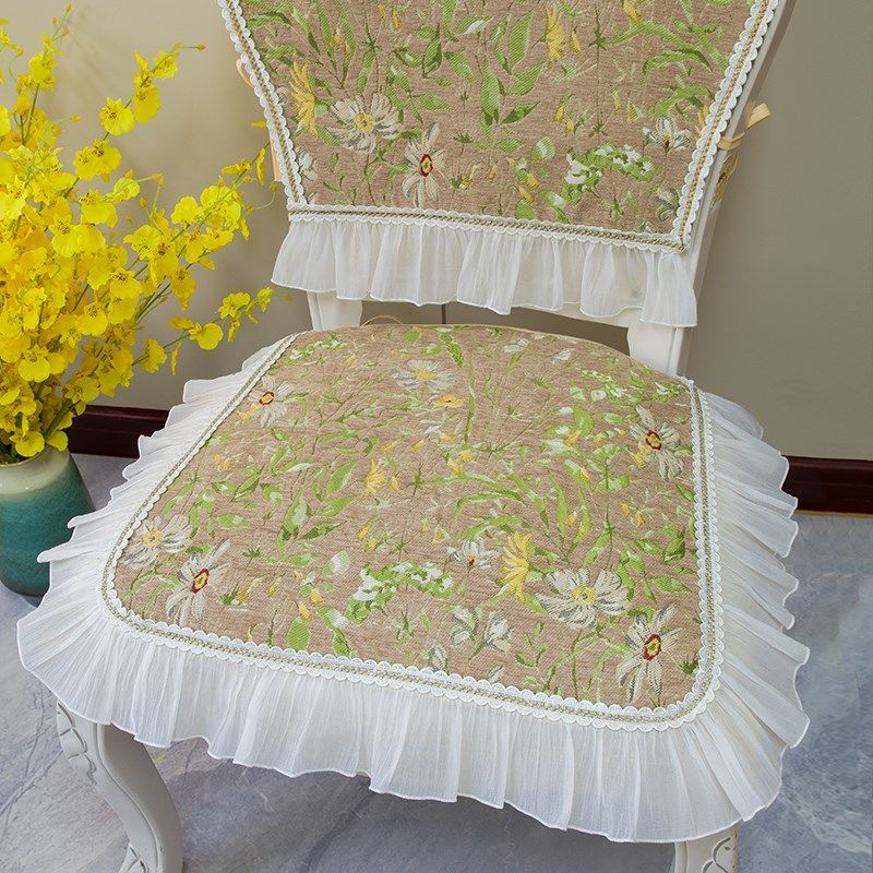 美式餐椅垫坐垫四季通用防滑2025新款轻奢N高级感欧式餐桌椅子套