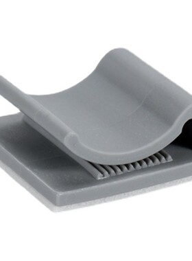 粘式扁平线夹 扁形线夹 夹线器 FCN-15 20 15O  固定座 灰色100个