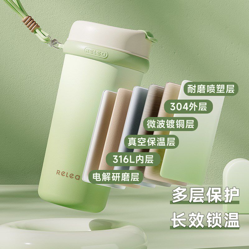 吸管保温杯孕妇产妇专用吸管杯子躺着喝带重力球孕妈月子X防呛316