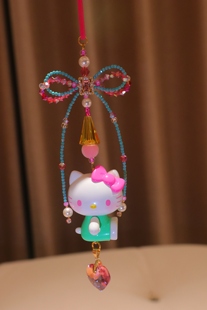 hallokitty施华洛水晶蝴蝶结小仙女车挂件包包挂件饰品