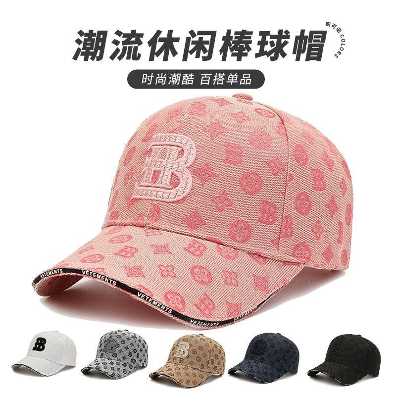 潮流个性字母棒球帽新款百搭防晒遮阳帽通勤刺绣女士帽子情侣帽帽