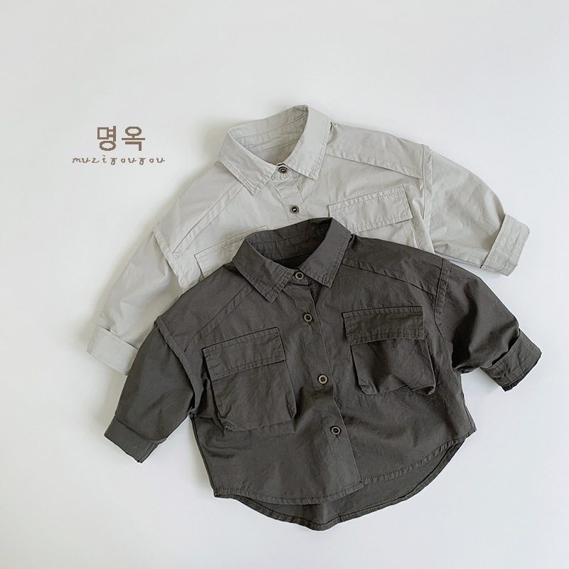 儿童衬衫秋季2026新款男女童户外工装外套小童宝宝韩版森系上衣潮,童装/婴儿装/亲子装,衬衫,淘宝优惠券,粉丝福利购,淘宝优惠卷