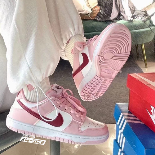 休闲鞋Nike板鞋樱花粉系带低帮