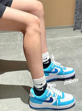 向往体育Nike/耐克Air Force 1女子白蓝经典空军一号DZ2660-100