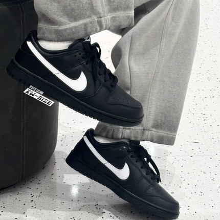 向往体育 Nike/耐克Dunk Low男子低帮黑白经典休闲板鞋IO7606-010
