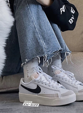 向往体育Nike/耐克Blazer 女子低帮厚底增高板鞋DJ0292-103/101