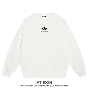 WE11DONE 高街男女重磅宽松加绒圆领卫衣 CDG小众潮牌WELLDONE美式