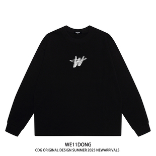 t恤 高街男女宽松重磅纯棉长袖 WE11DONE CDG小众潮牌WELLDONE美式