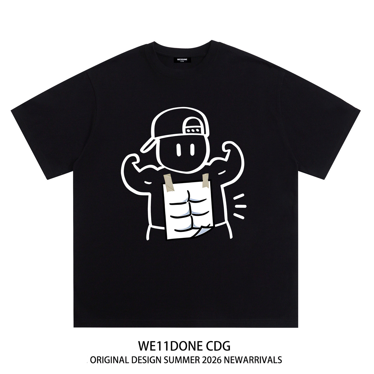 WE11DONECDG卡通肌肉男短袖t恤图片