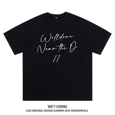 WE11DONECDG字母纯棉短袖T恤