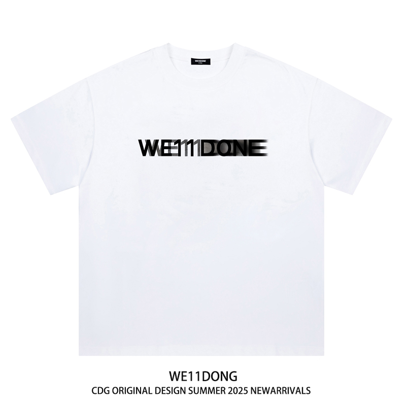 WE11DONE高街情侣纯棉短袖T恤