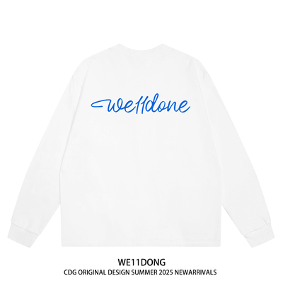 WE11DONECDG重磅纯棉长袖T恤