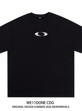 WE11DONE CDG小众潮牌WELLDONE美式高街男女重磅宽松纯棉短袖t恤
