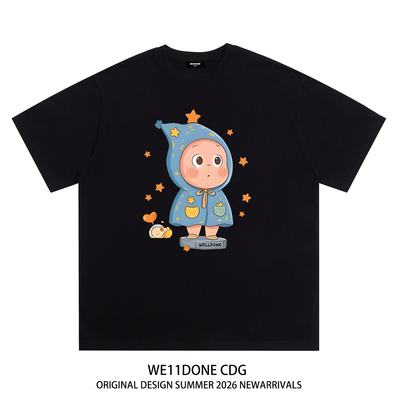 WE11DONECDG卡通星星人印花短袖
