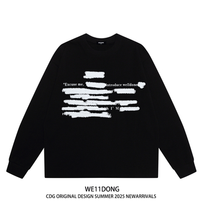 WE11DONE纯棉长袖T恤打底衫男女