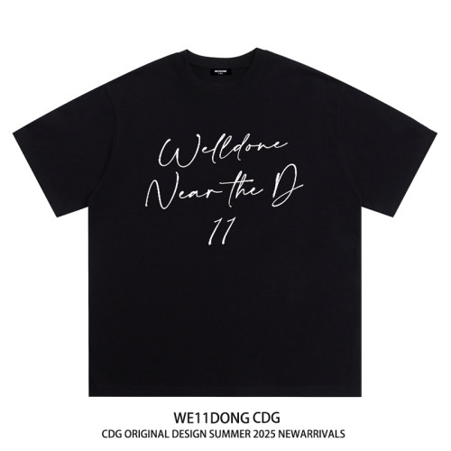 WE11DONECDG字母纯棉短袖T恤