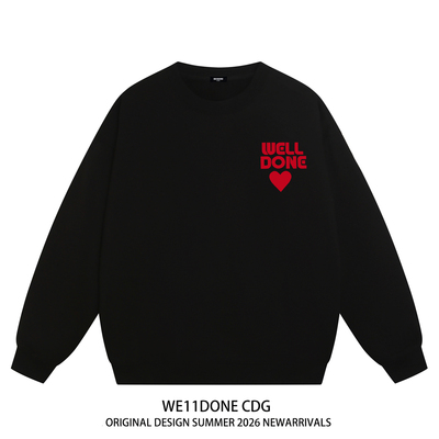 WE11DONECDG重磅加绒圆领卫衣