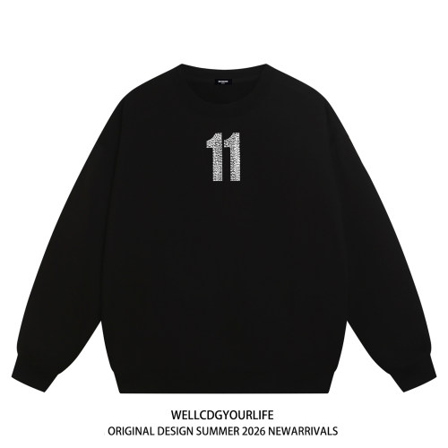 WE11DONECDG数字11加绒圆领卫衣