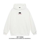 WE11DONE CDG小众潮牌WELLDONE美式 高街男女重磅宽松加绒连帽卫衣