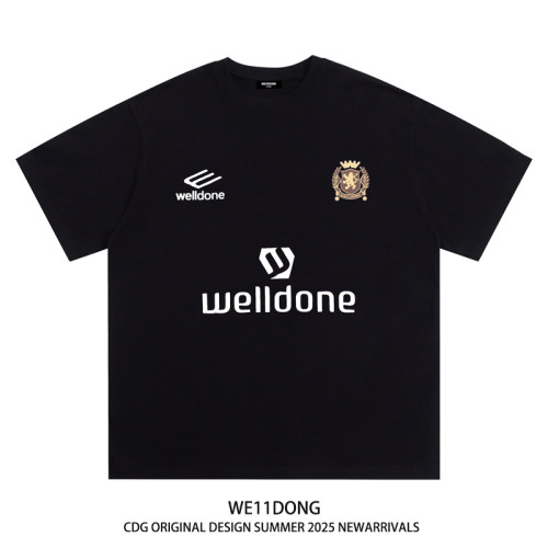 WE11DONE重磅宽松纯棉短袖T恤