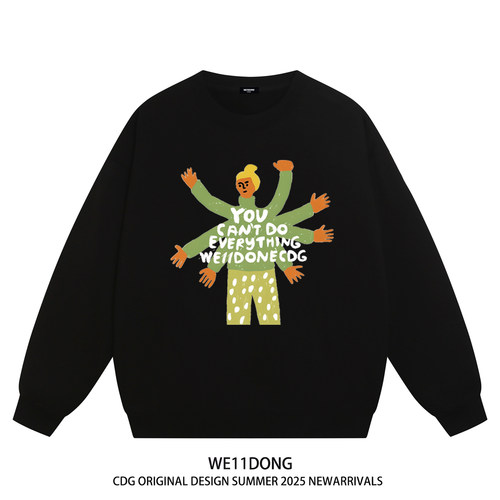 WE11DONE宋佳明星同款圆领卫衣