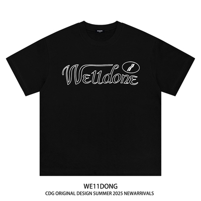WE11DONECDG字母印花短袖T恤