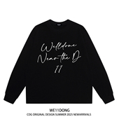 WE11DONE 秋 t恤打底衫 CDG潮牌WELLDONE美式 高街男女宽松纯棉长袖