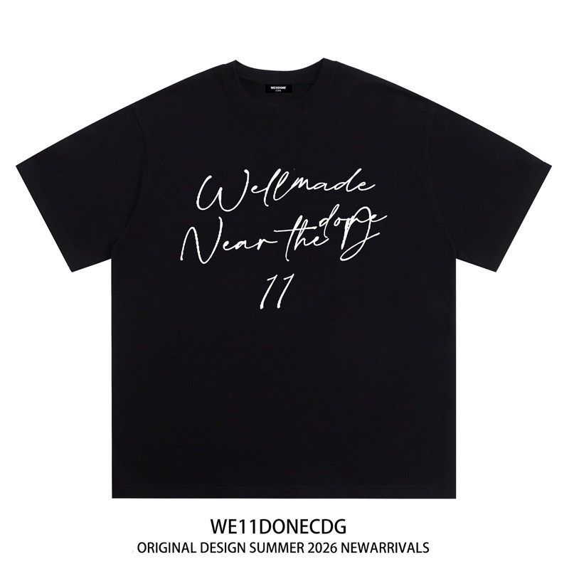 WE11DONECDG字母纯棉短袖T恤图片