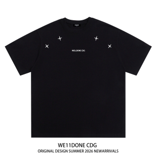 t恤 高街男女重磅宽松纯棉短袖 WE11DONE CDG小众潮牌WELLDONE美式