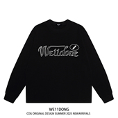 WE11DONE 秋 T恤打底衫 CDG潮牌WELLDONE美式 高街男女重磅纯棉长袖