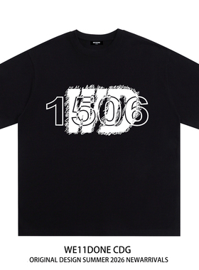 WE11DONE CDG小众潮牌WELLDONE美式高街男女重磅宽松纯棉短袖t恤