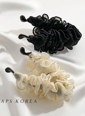 CAPS KOREA｜气质布艺香蕉夹竖夹2024年新款后脑勺盘发防滑马尾夹