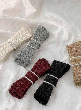 【28元任选2件 送1件】品牌撤柜清仓~外贸韩系黑色毛呢蝴蝶结发夹