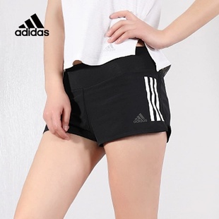 adidas阿迪达斯女式运动训练针织短透气跑步运动短裤黑色AJ4851