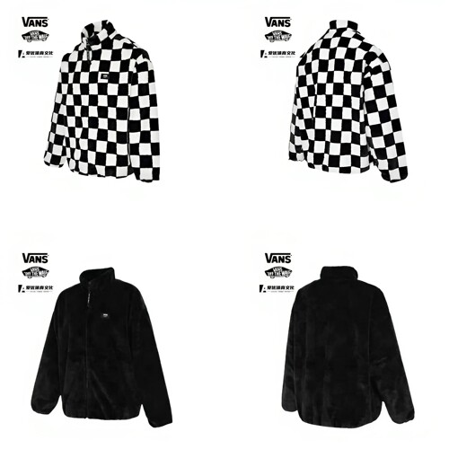 Vans OFF THE WALL1966 范斯中性长袖立领舒适绒感软毛绒保暖外套