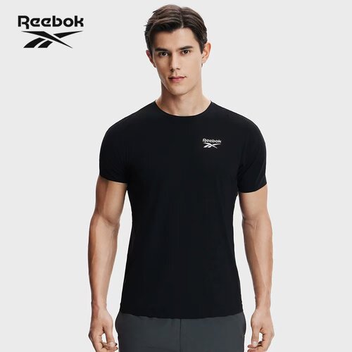 反季 Reebok锐步运动户外运动修身圆领短袖T恤男女同款白色GR8486