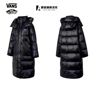 酷动城Vans范斯长款连帽高端休闲运动保暖户外羽绒服VN000P64BLK
