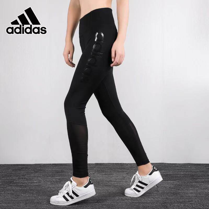 adidas阿迪达斯女士基础款训练运动跑步健身瑜伽长裤紧身裤DS8710