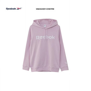 Reebok锐步女子基础款百搭经典带帽衫字母连帽套头卫衣GV5520粉色